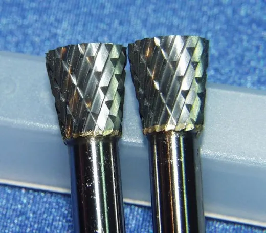 2x HM Fräser umgek. Kegel 6mm kreuzverzahnt SN-2M-6-#6