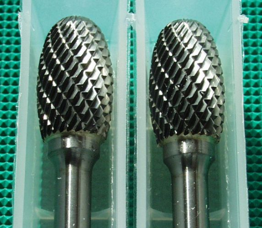 2x HM Fräser Tropfen 6mm Schaft kreuzverzahnt SE-5M-6-#6