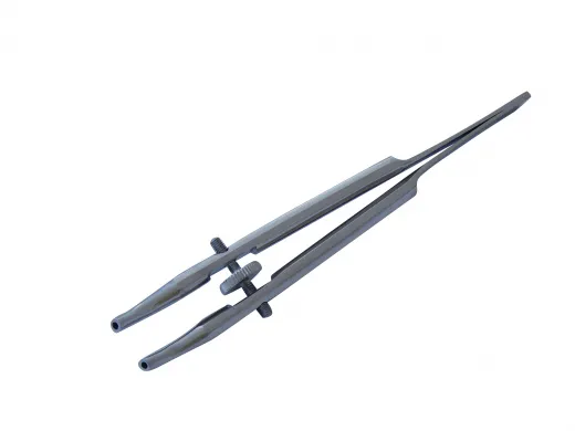 Keramikklemme Spreizpinzette mit Drehrad, FG-Schaft 1,6 mm