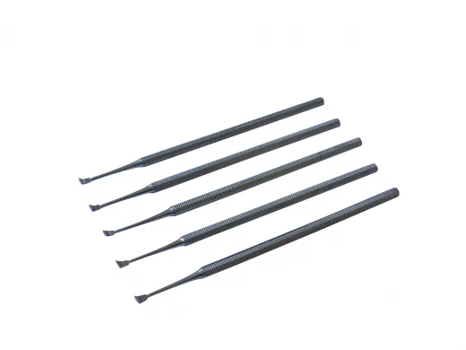 5x Zahnreiniger, Flügelform, schräg, einendig, rechts, Scaler