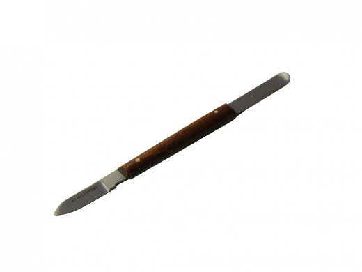 Wachsmesser Fahnenstock, 13 cm, runder Holzgriff