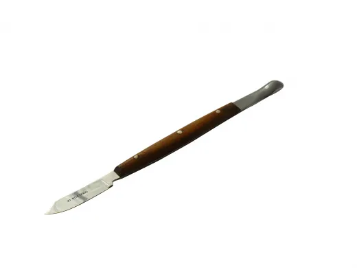 Wachsmesser Lessmann mit Mulde, Holzgriff, 17 cm
