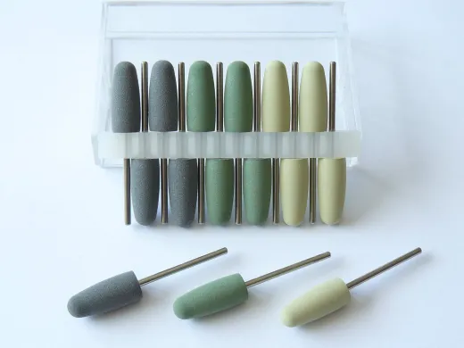 12x Silikonpolierer (Set), je 4x: grob, mittel, fein (grau, grün, gelb)