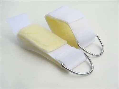 2x Handfessel mit Klettverschluß, weiß, Länge 40 cm, Breite 5 cm