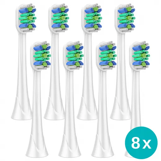 8x Ersatzbürsten kompatibel mit Philips Sonicare Aufsteckbürsten - Bürstenköpfe Medium-Weich, M2