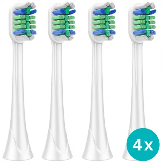 4x Ersatzbürsten kompatibel mit Philips Sonicare Aufsteckbürsten - Bürstenköpfe Medium-Weich, M1