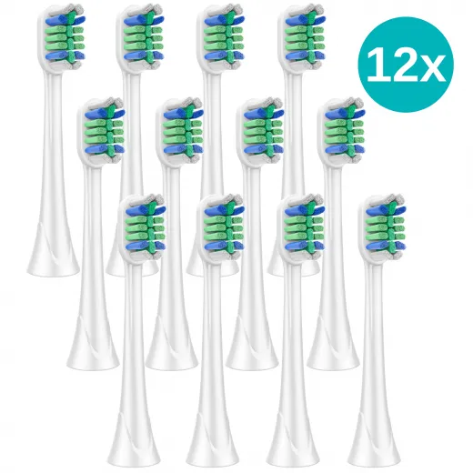 12x Ersatzbürsten kompatibel mit Philips Sonicare Aufsteckbürsten - Bürstenköpfe Medium-Weich, M1