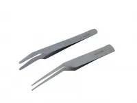 2 Federstahlpinzetten, je 1x spitz und stumpf