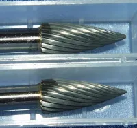 2x HM Fräser Geschoß spitz 6mm Schaft SG-2M-6-#3