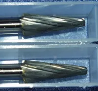 2x HM Fräser Konus rund 6mm Schaft Aluverzahnt SL-2M-6-#1