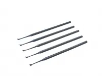 5x Zahnreiniger, Flügelform, schräg, einendig, rechts, Scaler