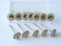 24x Polierbürste 19 mm Ziegenhaar montiert weiss MSHS68W