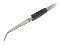 Lötpinzette Klemmpinzette Kreuzpinzette, gebogen, gerieft