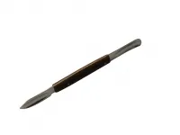 Wachsmesser Lessmann mit Mulde, Holzgriff, 13 cm