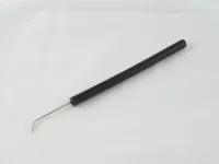 10x Präpariernadel mit Kunststoffgriff, gebogen, spitz