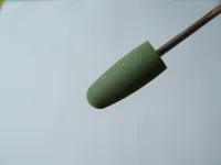 12x Silikonpolierer, 2,35 mm Schaft, mittlere Körnung, grün