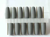 12x Silikonpolierer, 2,35 mm Schaft, grobe Körnung, grau