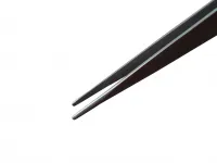 2er Set Lötpinzette, gebogen und gerade, gerieft, Klemmpinzette / Kreuzpinzette