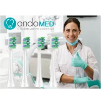 4x Ersatzbürsten kompatibel mit Philips Sonicare Aufsteckbürsten - Bürstenköpfe Medium-Weich, M3