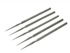 5x Präpariernadel, gerade, vollmetall