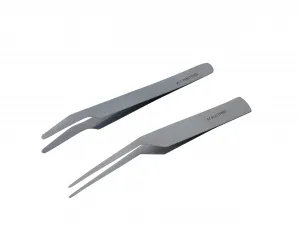 2 Federstahlpinzetten, je 1x spitz und stumpf