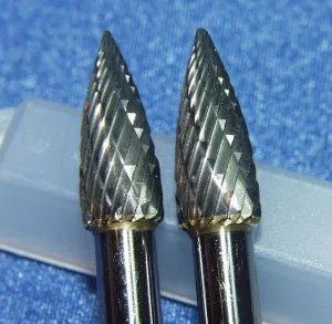 2x HM Fräser Geschoß spitz 6mm kreuzv SG-2M-6-#6