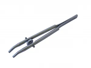 Keramikklemme Spreizpinzette mit Drehrad, FG-Schaft 1,6 mm