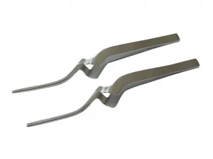 2x Artikulationspinzette Miller, gebogen