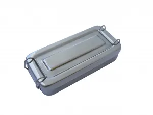 Instrumentenbox - Steribox mit Bügelverschluß, 18cm x 8cm x 4cm