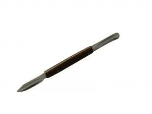 Wachsmesser Lessmann mit Mulde, Holzgriff, 13 cm