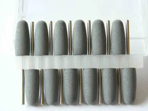 12x Silikonpolierer, 2,35 mm Schaft, grobe Körnung, grau