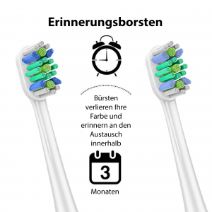 8x Ersatzbürsten kompatibel mit Philips Sonicare Aufsteckbürsten - Bürstenköpfe Medium-Weich, M2