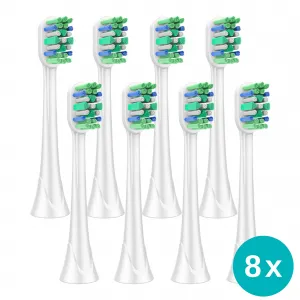 8x Ersatzbürsten kompatibel mit Philips Sonicare Aufsteckbürsten - Bürstenköpfe Medium-Weich, M3